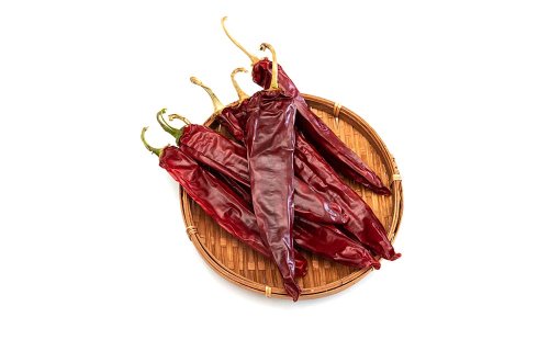 Paprika pods with stem